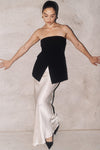WILLA BLACK STRAPLESS TOP