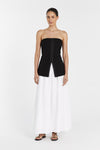 SUKI BLACK STRAPLESS TOP