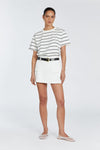 CHARLOTTE OFF WHITE STRIPE TEE