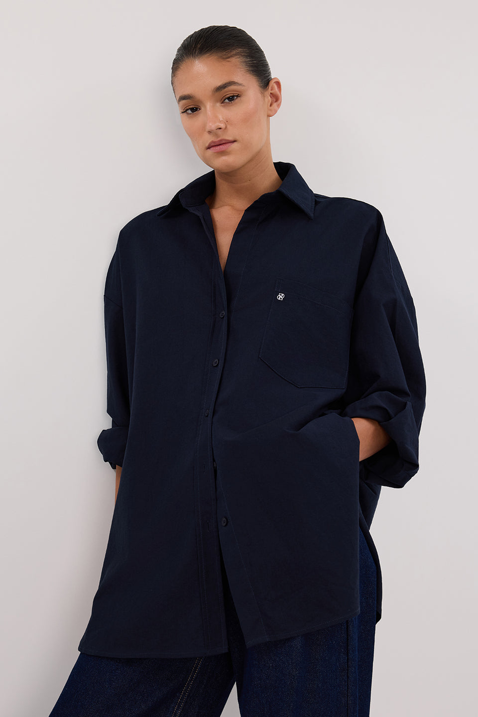 RHEA INK OVERSIZED COTTON SHIRT