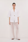 NALA WHITE LINEN RESORT SHIRT