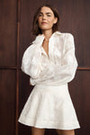 AZALEA OFF WHITE JACQUARD LONG SLEEVE SHIRT