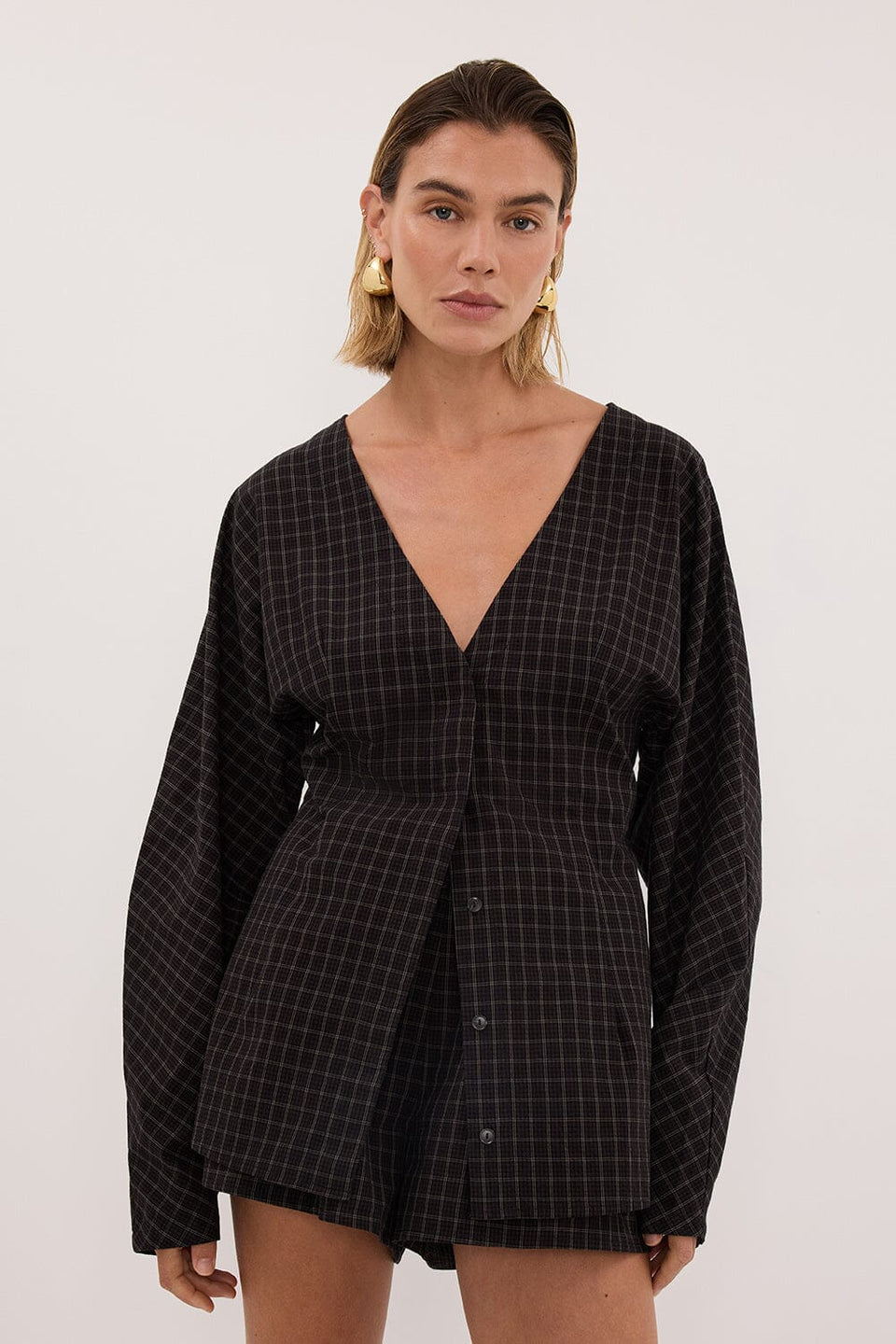 TOVA INK CHECK FITTED SHIRT Clothing DISSH Boutiques