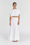 GEORGIA WHITE LINEN CROP TOP