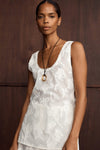 AZALEA OFF WHITE JACQUARD CAMI