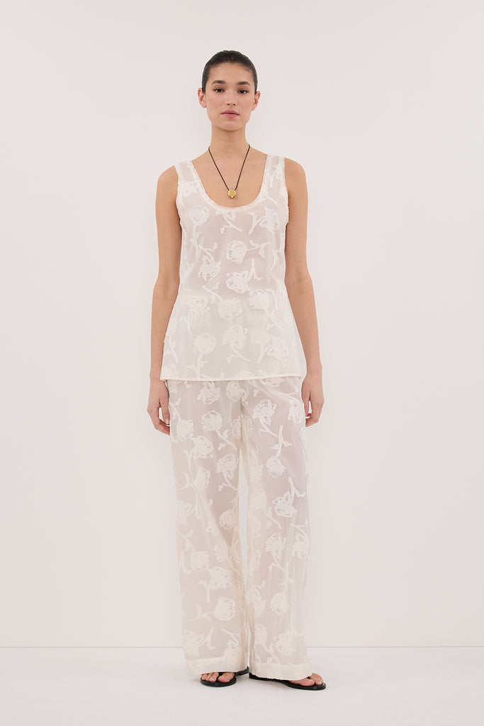 AZALEA OFF WHITE JACQUARD CAMI