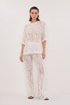 WILMA WHITE LACE TEE