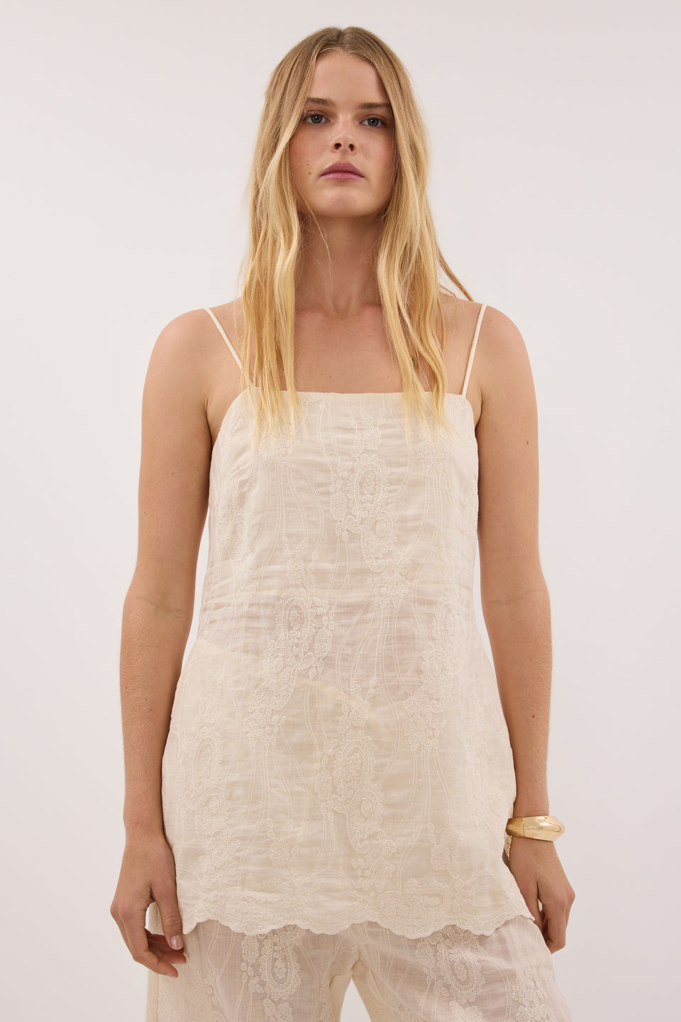 CORDELIA SANDSTONE RAMIE CAMI TOP