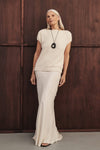 CHARLI CREAM SATIN MAXI SKIRT
