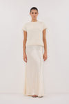 CHARLI CREAM SATIN MAXI SKIRT