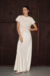 CHARLI CREAM SATIN MAXI SKIRT