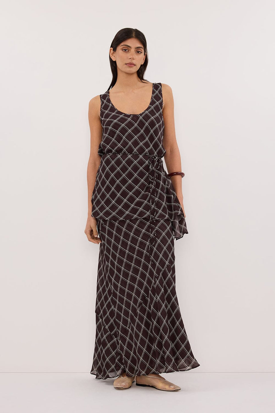 ARLINGTON CHOC MIDI SKIRT Clothing DISSH Boutiques