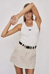 EVA NATURAL LINEN SKORT