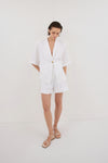 ALONDRA WHITE LINEN SHORT