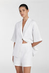 CORY WHITE LINEN SHORT