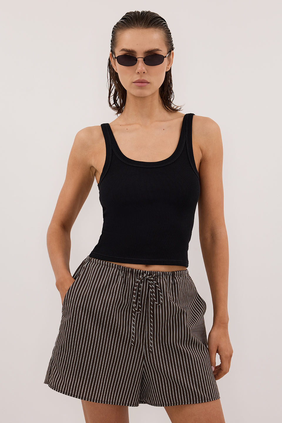 PALMA B.CHOC SILK BLEND SHORT Clothing DISSH Boutiques