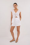 QUINN WHITE LINEN SHORT