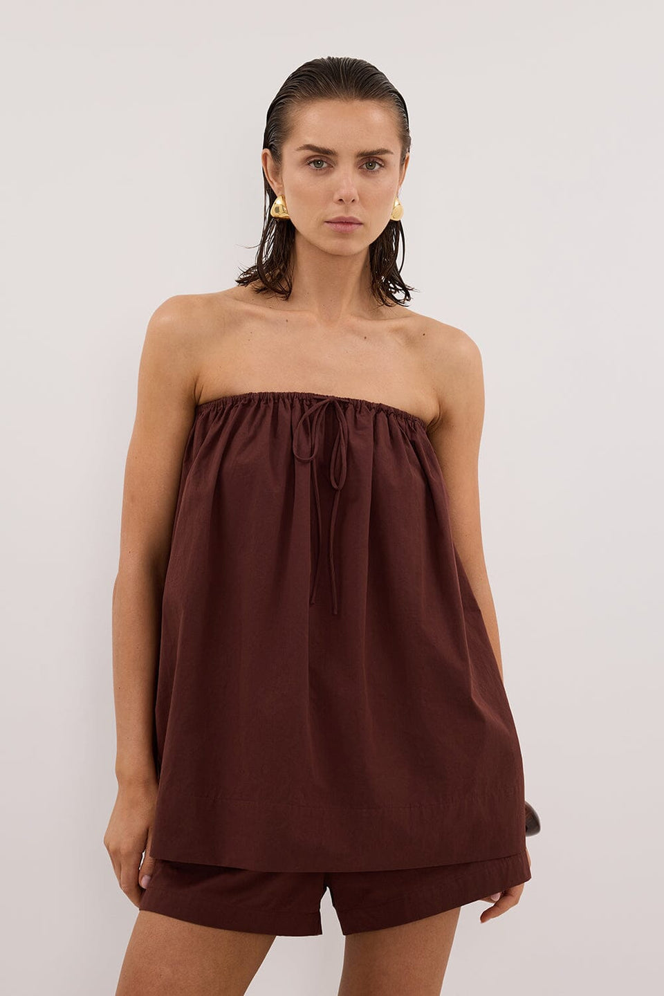 SOMMER CINNAMON POPLIN SHORT Clothing DISSH Boutiques