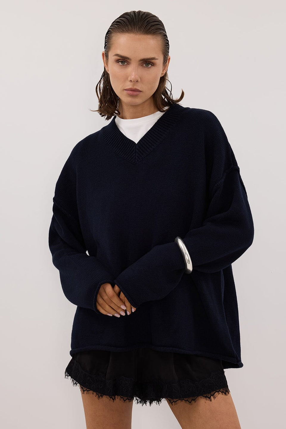 ANDREA BLACK CUPRO LACE SHORT Clothing DISSH Boutiques