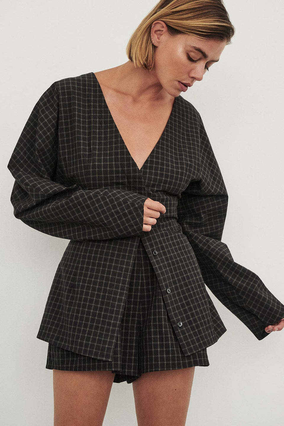 TOVA INK CHECK SHORT Clothing DISSH Boutiques