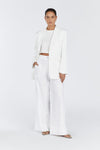 LAIKEN WHITE WIDE LEG LINEN PANT