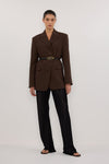 MYKA BLACK SATIN PANT