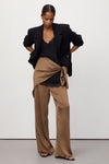 PERCY CHESTNUT SILK PANT