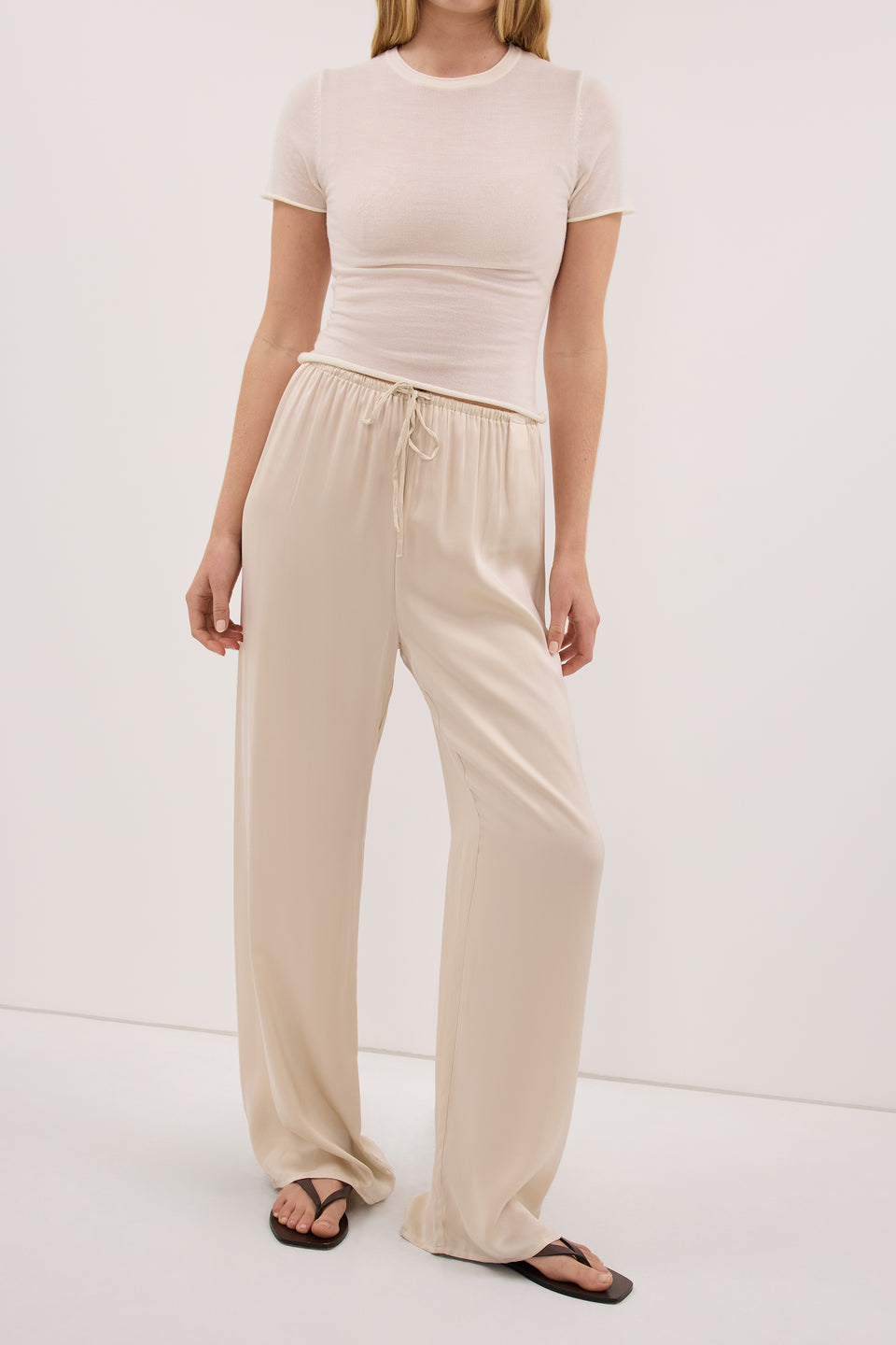 PERCY SANDSTONE SILK PANT