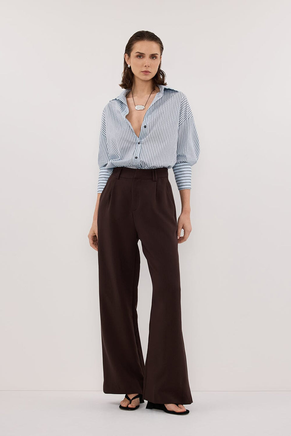 ELLE DARK CHOCOLATE PANT Clothing DISSH Boutiques