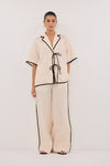VON CREAM LINEN PANT