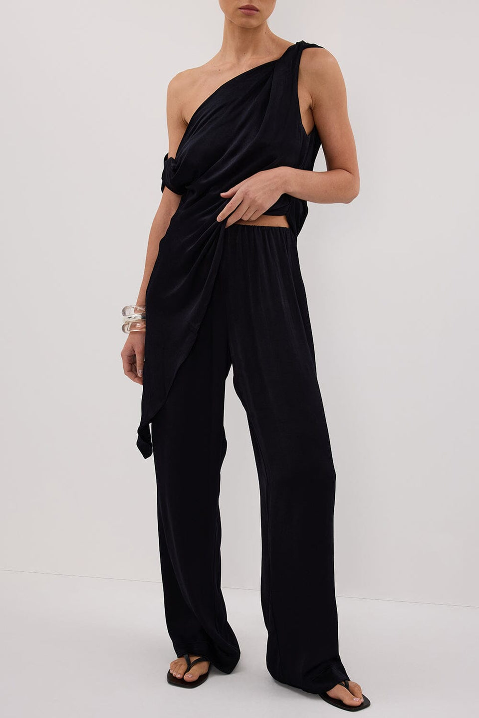 MONICA INK SATIN PANT Clothing DISSH Boutiques