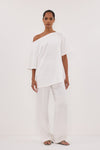 MONICA WHITE SATIN PANT