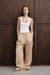 LUNE TAN LINEN PANT