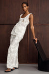 AZALEA OFF WHITE JACQUARD PANT