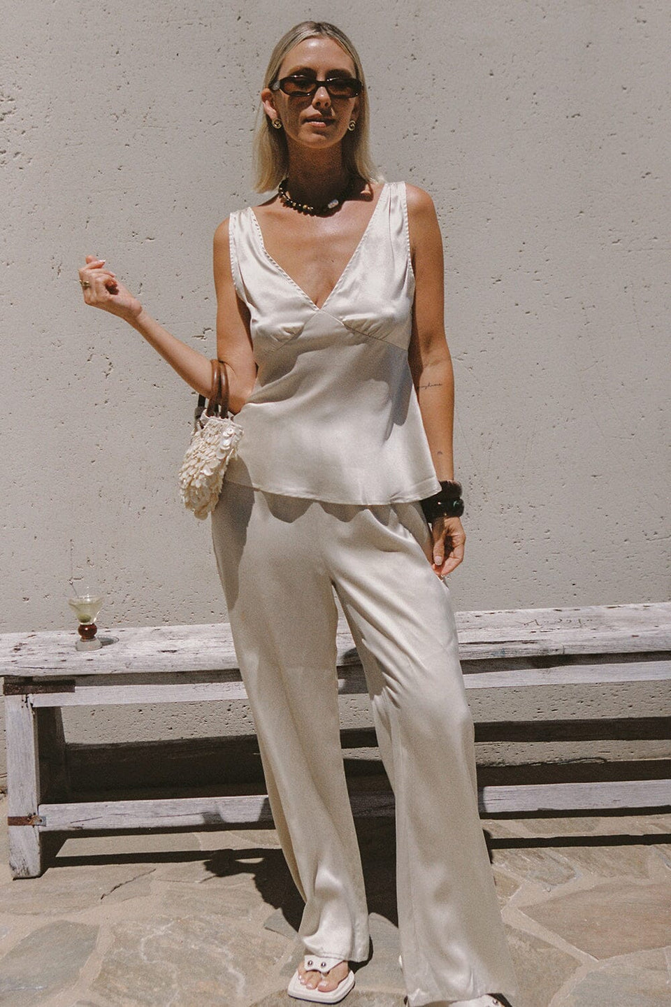 PIPPA STRAW SILK PANT Clothing DISSH Boutiques