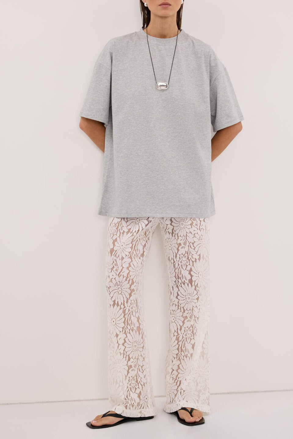 WILMA WHITE LACE PANT Clothing DISSH Boutiques