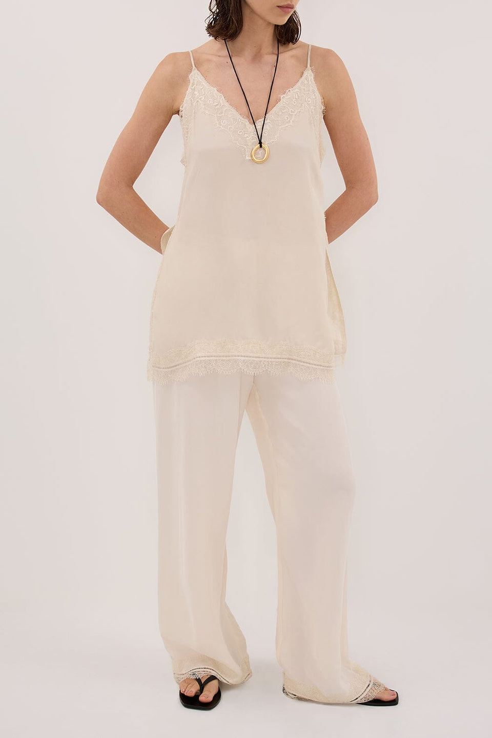 ANDREA SANDSTONE CUPRO LACE PANT - PRE ORDER Clothing DISSH Boutiques