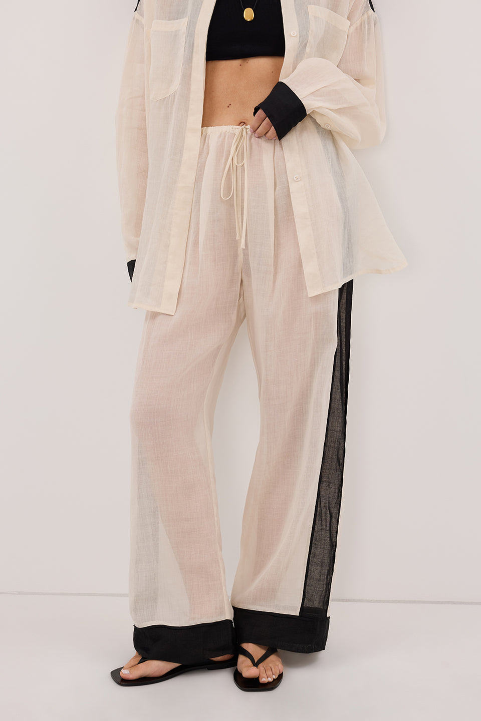 VIVIANNA SANDSTONE RAMIE PANT Clothing DISSH Boutiques