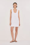 LOTUS WHITE LINEN MINI DRESS