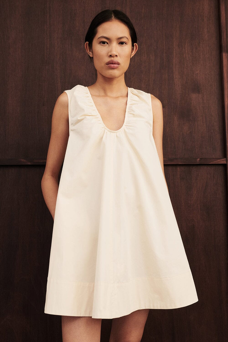 GABBY BUTTERMILK COTTON MINI DRESS Clothing DISSH Boutiques