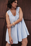 GABBY CORNFLOWER COTTON MINI DRESS