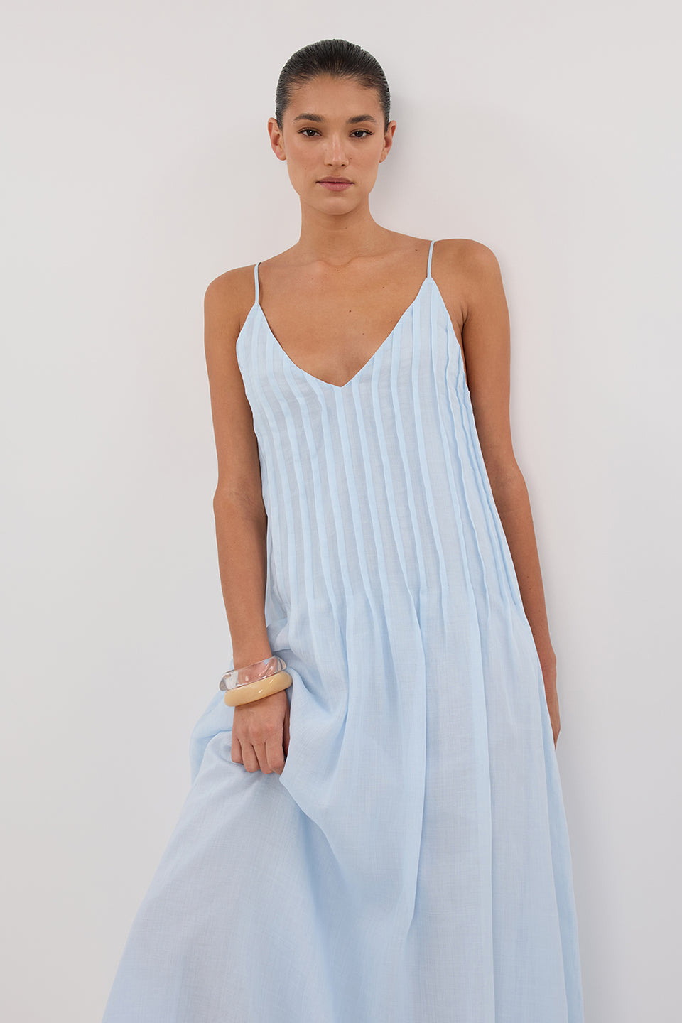 TAHLIA CORNFLOWER RAMIE MIDI DRESS - PRE ORDER Clothing DISSH Boutiques