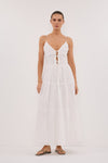 MARNIE WHITE RAMIE MIDI DRESS
