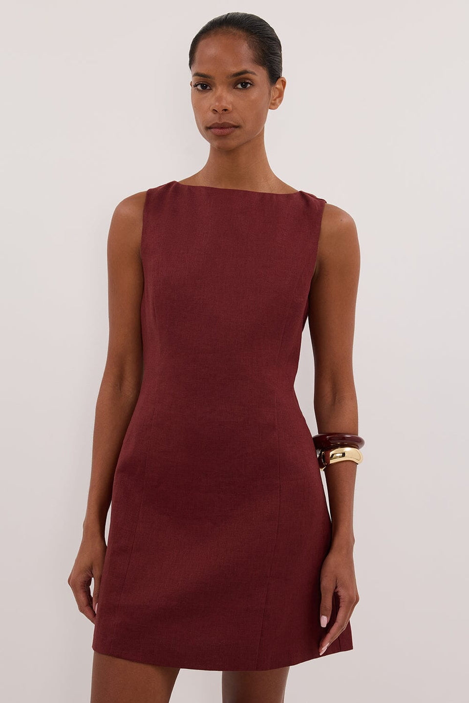 LACY SAHARA SLEEVELESS LINEN MINI DRESS Clothing DISSH Boutiques