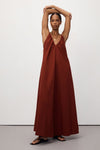 LIANA SAHARA SLEEVELESS POPLIN TENT MIDI DRESS