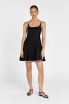 BECK BLACK LINEN MINI DRESS