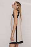 ZURI NATURAL LINEN MINI DRESS