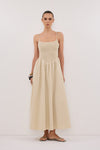 MILANO STONE COTTON MIDI DRESS