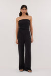PERCY BLACK SILK SCARF TOP