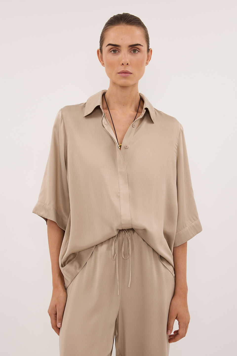 PERCY GOLD SILK SHIRT